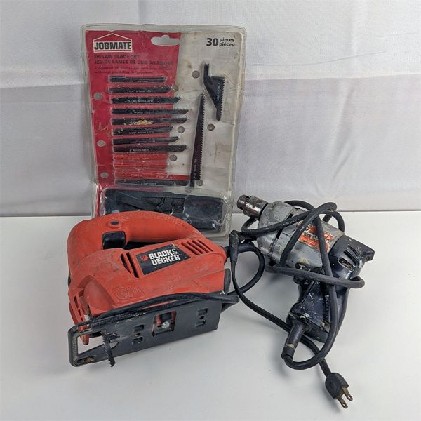 Working Black & Decker Jigsaw, Drill and Blades 