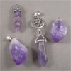 Image 1 : Set of 4 NEW Amethyst Crystal Pendants