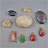 Image 1 : Set of 9 Gemstone Pendants & Polished Stones