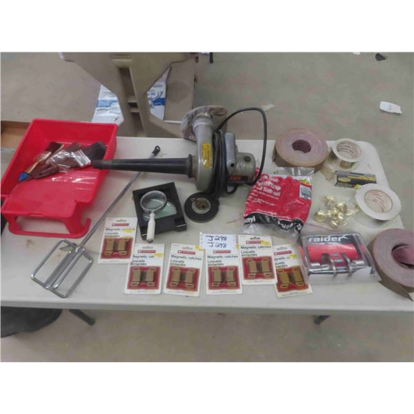 Skil Portable Blower, Magnetic Door Catches, Tape, Paint Brushes, Door Handle, plus more