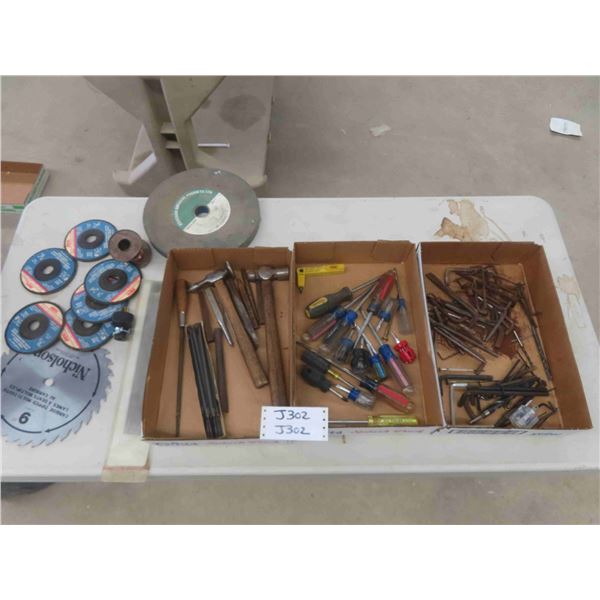Hammers, Files, Screwdrivers, Allen Keys, Grinder Discs, Chisels