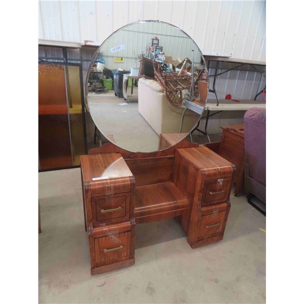 Vintage Make Up Vanity 17 X 26 X 41 With Mirror 34 X 36 Vintage make up vanity 17 x 26 x 41 with mirror 34 x 36