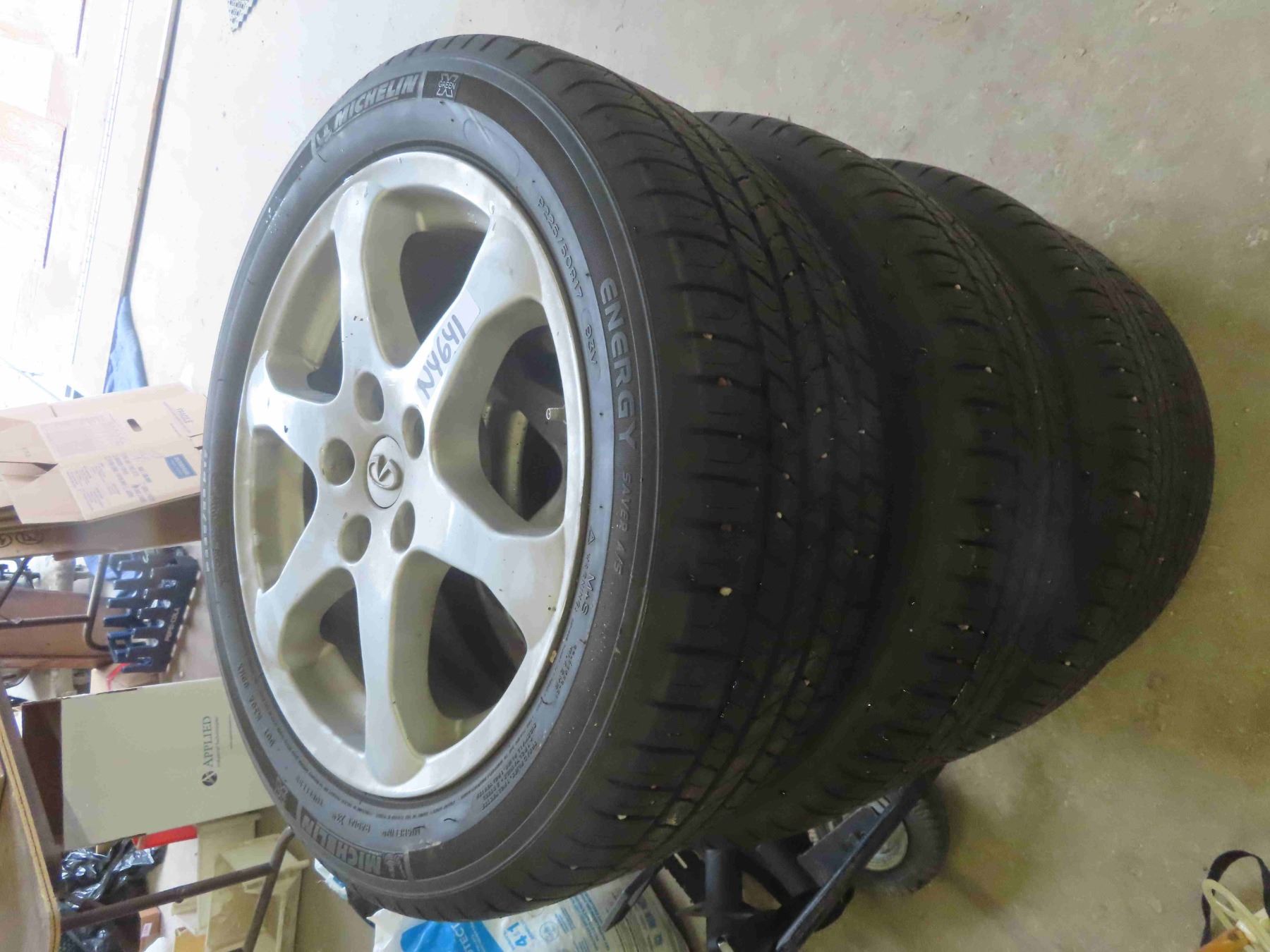 Set of 4 Aluminum Rims for Infinity with Michelin P225/ 50 R 17 Tires ...