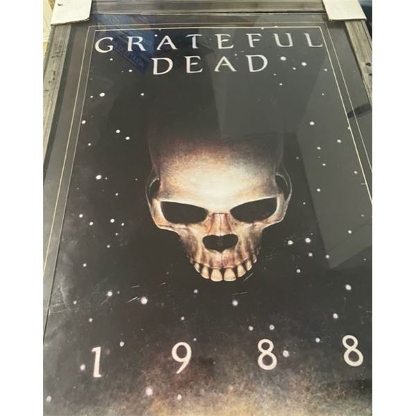 Grateful Dead 1988 Framed Concert Poster/Litho Hand Signed by Artist Phil Garrett