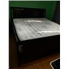 Image 5 : King Size Sleigh Type Bed with Mattress, Split Box Spring, Head Board & Foot Board & Frame