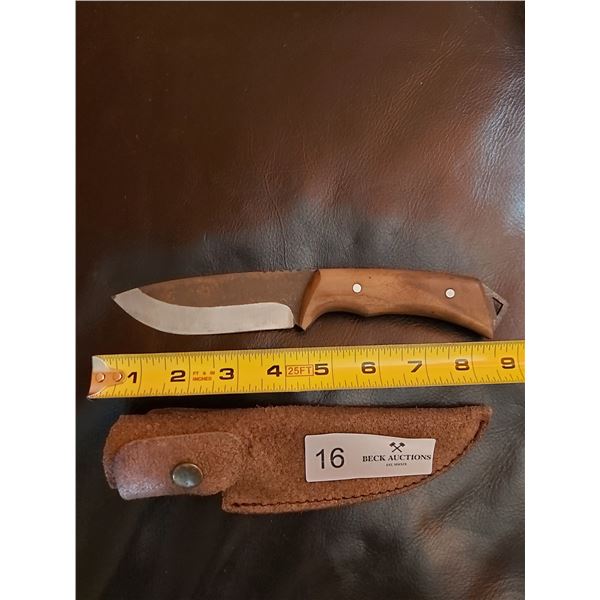 Vintage Knife with Leather Sheath
