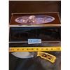 Image 1 : Resin Carved Handled Hunting Knife with Etched Blade in Wooden Box