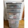 Image 1 : Gracious Living Plastic Storage Drawers on Wheels with Contents 13 Wide x 17 Deep x 35 High