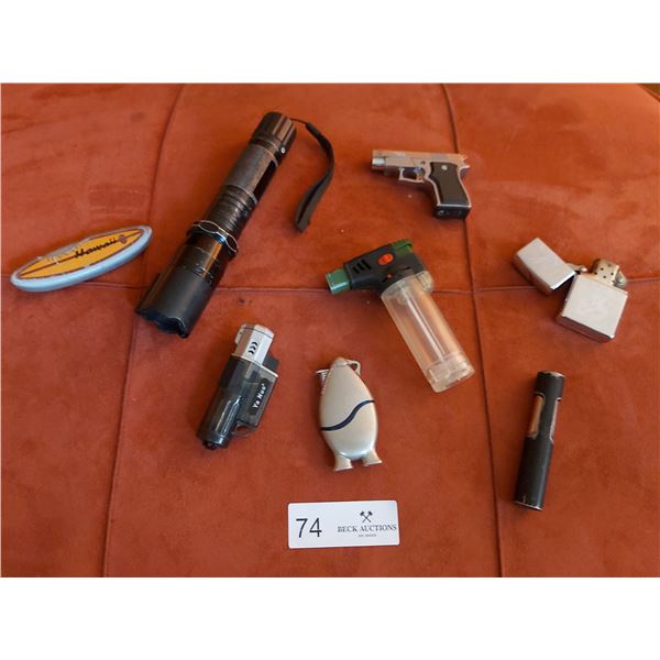 A Collection of Lighters & Torches, Including Zippo & More