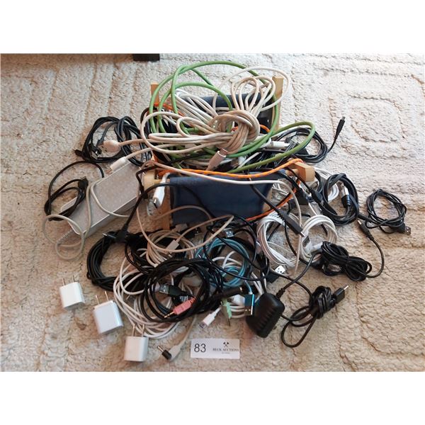 Large Assortment of Various Phone Chargers & Blocks