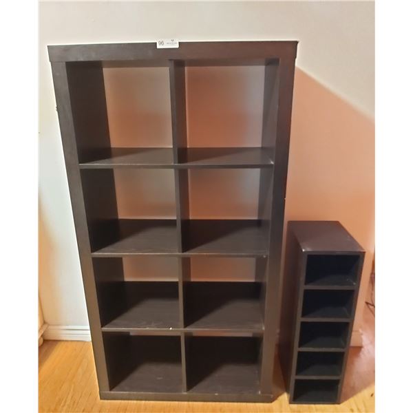 Black 8 Cube Storage Shelf & 5 Shelf CD Holder