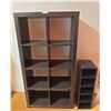 Image 1 : Black 8 Cube Storage Shelf & 5 Shelf CD Holder