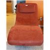 Image 1 : Suede Chaise Lounger with Chrome Legs and Removeable Zip On Pillow