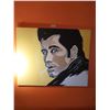 Image 1 : John Travolta Portrait on Canvas Artist Unknown  39 1/4 Wide x 31 1/2 High