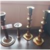 Image 1 : 2 Brass Candle Sticks & 2 Decorative Candle Sticks