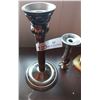Image 2 : 2 Brass Candle Sticks & 2 Decorative Candle Sticks