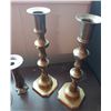 Image 3 : 2 Brass Candle Sticks & 2 Decorative Candle Sticks