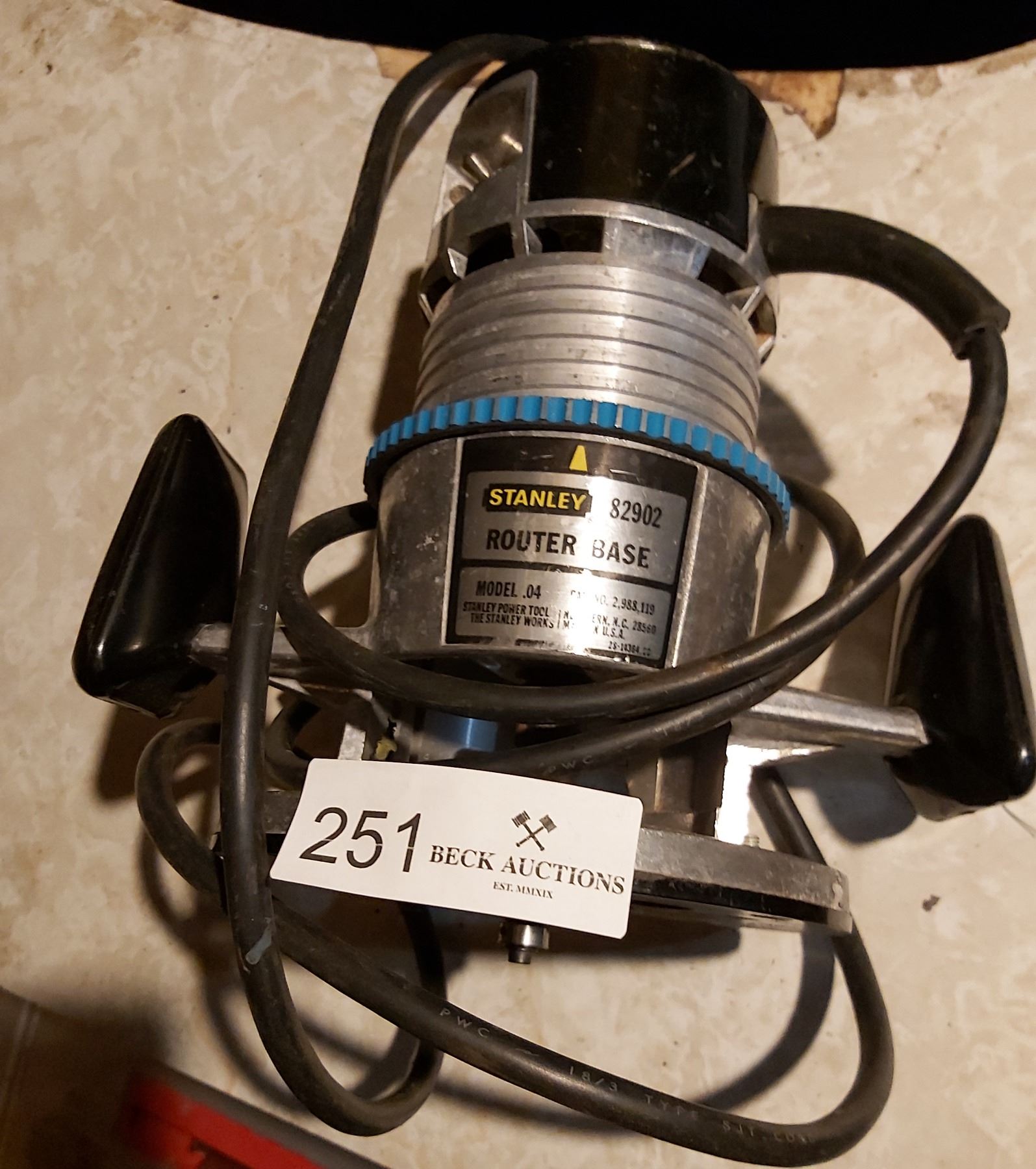 Stanley Router Base 82902 Model # .04 - Beck Auctions Inc.