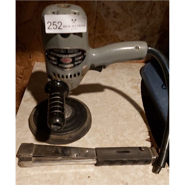 Portable Electric Feather Edger Serial # 8350 (Needs New Cord) & Stapler