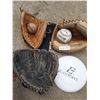 Image 1 : 2 Left Handed Baseball Gloves, Catchers Mitt, Balls & More