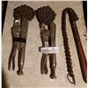 Image 1 : 2 Pairs Locking Chain Pliers &  Vintage Chain Pipe Wrench