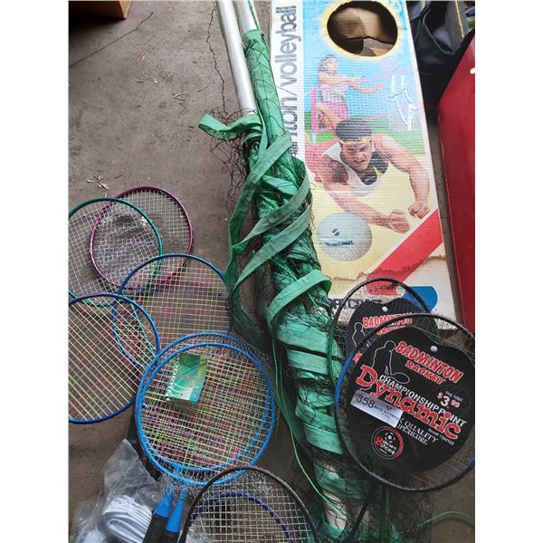 Badminton Net, Raquets, & More