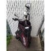 Image 1 : Cleveland Golf Bag with Assorted Right Handed Golf Clubs & Ball Retriever