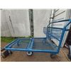 Image 1 : Large Blue Trolley Cart 32 Wide x 58 Deep x 39 High