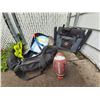 Image 1 : Assorted Sporting Supplies, & Quest Sports Chair with Shoulder Strap