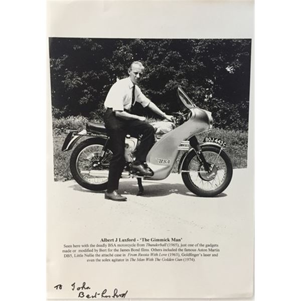 007 James Bond "Thunderball" (1965) Gimmick Man (Bert Luxford) Signed Photo