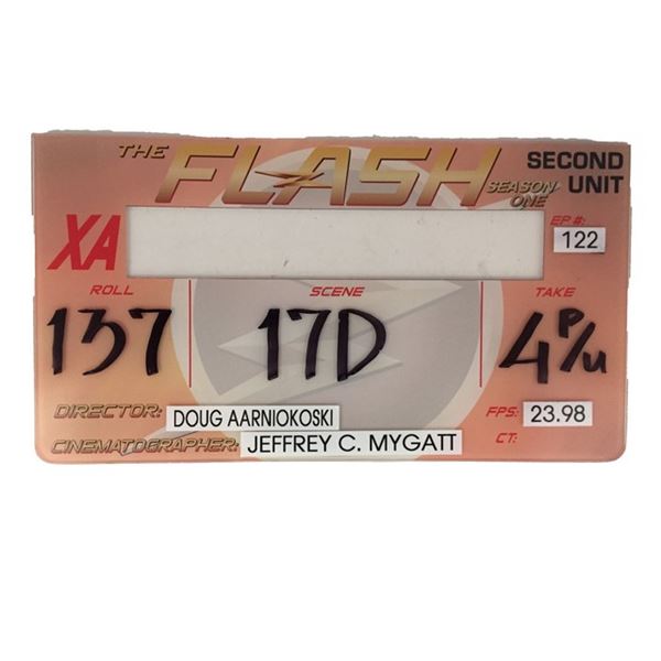 The Flash, Season 1, Episode 122, Second Unit Set-Used Film Slate