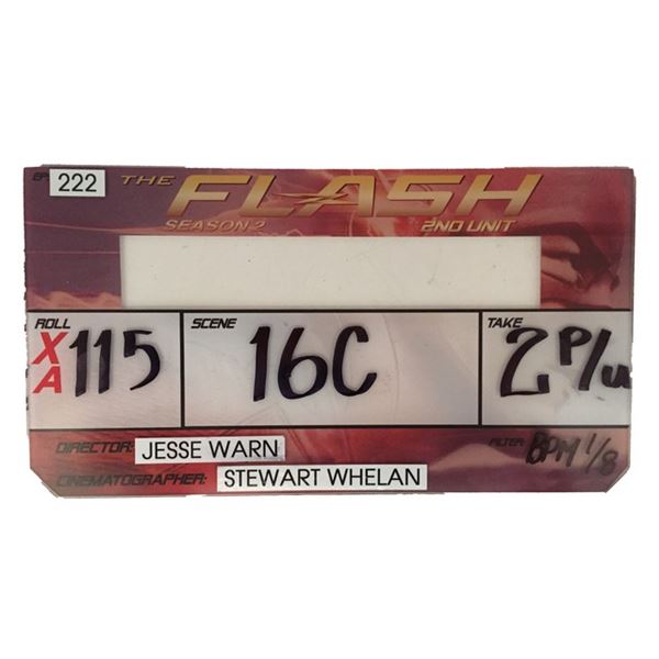 The Flash, Season 2, Episode 222, Second Unit Set-Used Film Slate