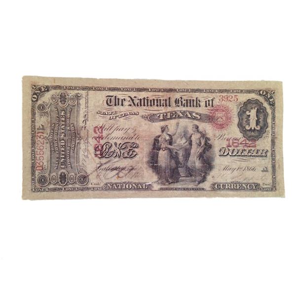 Django The National Bank of Texas  One dollar bank note Movie Props