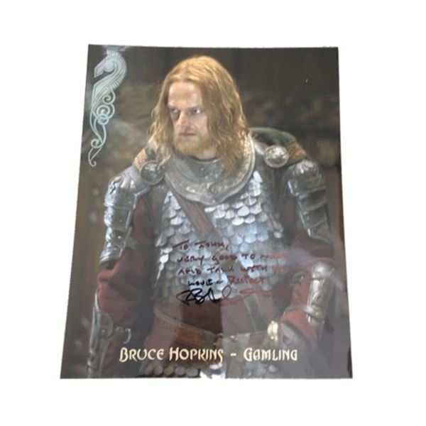 The Lord of the Rings Trilogy Bruce Hopkins Signed Photo