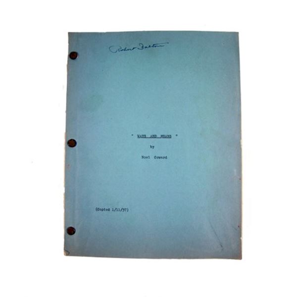 Ways And Means Noel Coward Original Manuscript Movie Collectibles