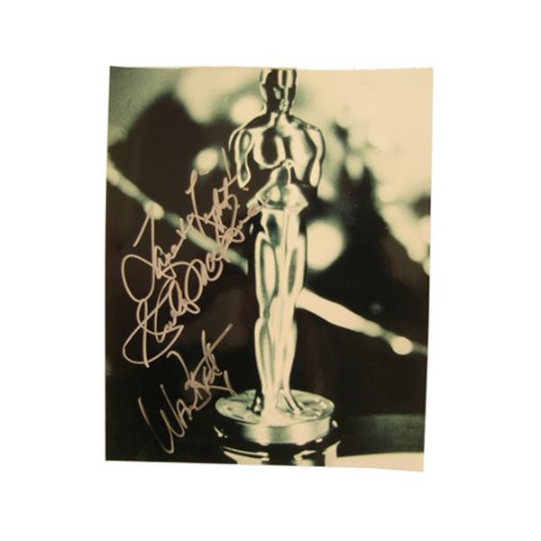 Oscar Signed Photo Shirley MacLaine & Warren Beatty