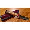 Image 1 : Custom Hunting Knife & Sheath - hand made by George Potvin of Bark River, Michigan