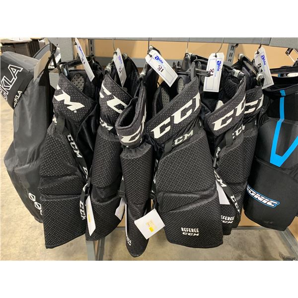 LOT OF CCM REFEREE GIRDLES 3 SIZE SMALL, 2 MEDIUMS, & 1 EXTRA LARGE