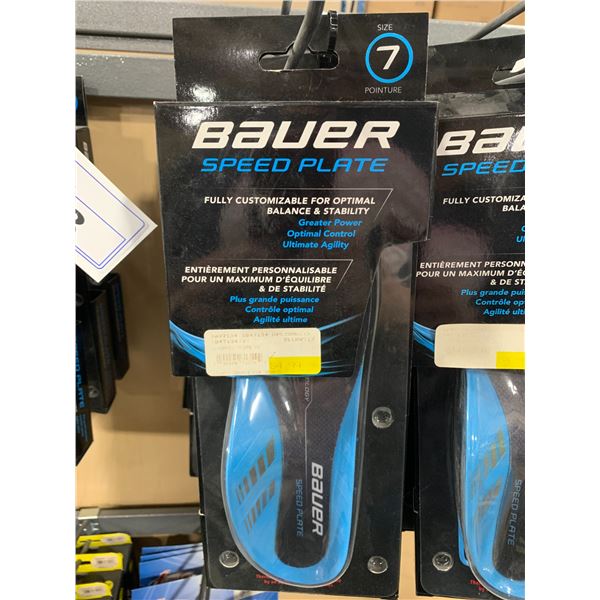 LOT OF BAUER SPEED PLATE HOCKEY INSOLES ( SIZE: 7 )