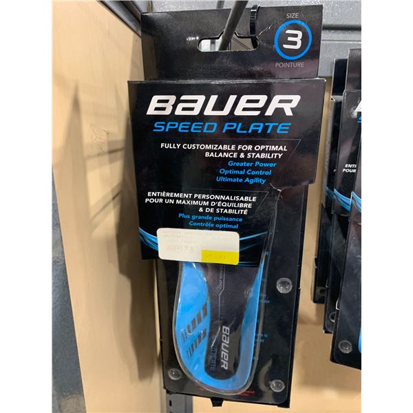 LOT OF BAUER SPEED PLATE HOCKEY INSOLES ( SIZE: 3 )