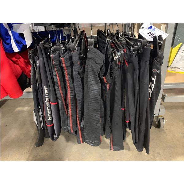 LOT OF ASSORTED BLACK MESH SHORTS IN VARIOUS SIZES