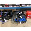 Image 2 : LARGE SHOCK DOCTOR EQUIPMENT BAG FILLED WITH VARIOUS SIZE SKATES WITH & WITHOUT BLADES, LARGE JRZ