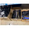 Image 3 : LOT OF ASSORTED CHEST, KNEE & SHIN PADS, 1 BOX OF ASSORTED PANT COVERS IN VARIOUS SIZES & 2 BOXES