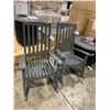 Image 1 : PAIR OF PATIOFLARE DARK GREY WOOD ROCKING CHAIRS **DISPLAY**