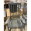 Image 2 : PAIR OF PATIOFLARE DARK GREY WOOD ROCKING CHAIRS **DISPLAY**