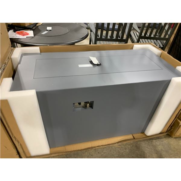 PARAMOUNT FP-415 GREY 49"L X 22"D X 26"H"  TALL ALUMINUM CONCRETE LOOK FIREPIT TABLE WITH