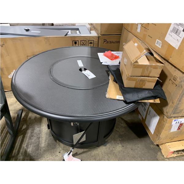 PARAMOUNT FP-541 HB BRONZE 40" ROUND CAST ALUMINUM PROPANE OUTDOOR FIRE TABLE *IN BOX*