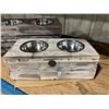 Image 2 : PAIR OF PARAMOUNT WOOD PET FEEDING STANDS WITH DISHES