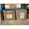 Image 1 : 2 BOXES OF WHITE & BLUE PATIO CUSHIONS ( APPROXIMATELY 20" X 20" )