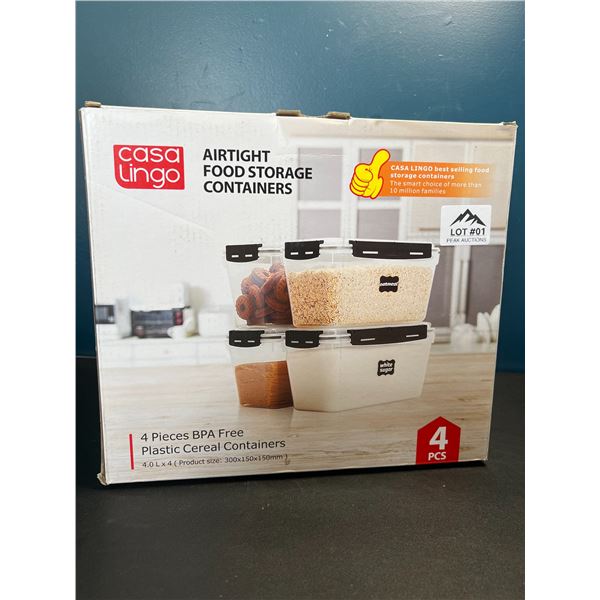 Lot of Casa Lingo Airtight Food Storage Containers - 4 PCS